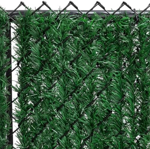 Privacy Fence Screen 4'x10' Hedge Slats for Chain Link, Heavy Duty | Privacy Artificial Grass Garden Fence for Outdoor Wall, Balcony, Patio,Yard, and For Dog Pet Hedge Slat | Heavy Duty
