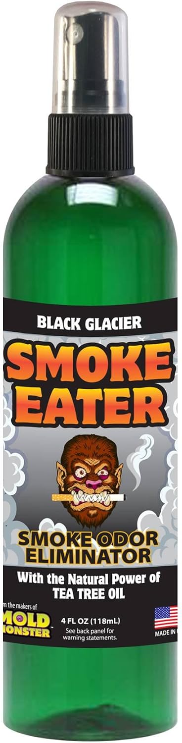 Smoke Eater Odor Eliminator Spray & Air Freshener, Lavender, 4 oz | Cigarette, Cigar, Cannabis & Tobacco, For Car, Home, Clothes, Travel Size, Tea Tree Oil Formula, Non-Aerosol Pump Spray