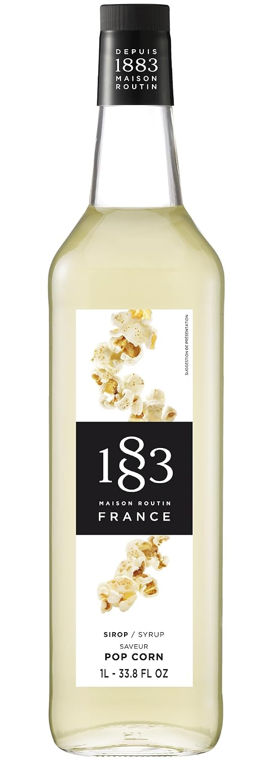 1883 Maple Syrup for Drinks, Made in France, 1 Liter Glass Bottle