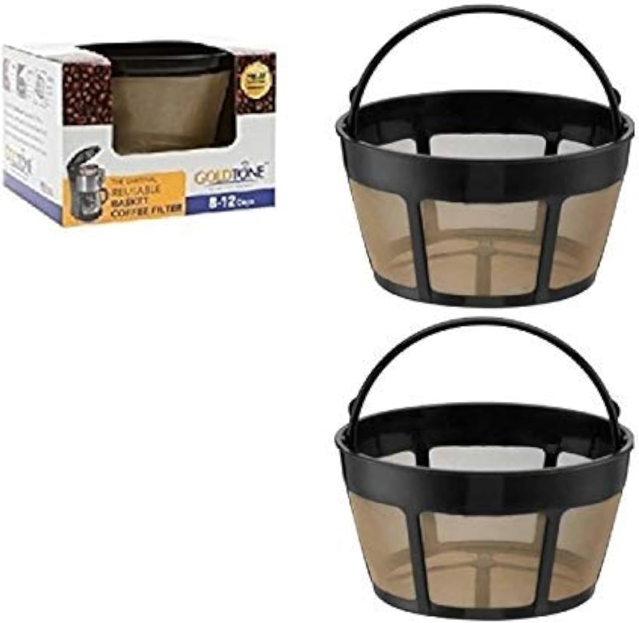 GOLDTONE Reusable 8-12 Cup Basket Coffee Filter fits Hamilton Beach Coffee Makers and Brewers. Replaces your Hamilton Beach Reusable Coffee Filter - BPA Free