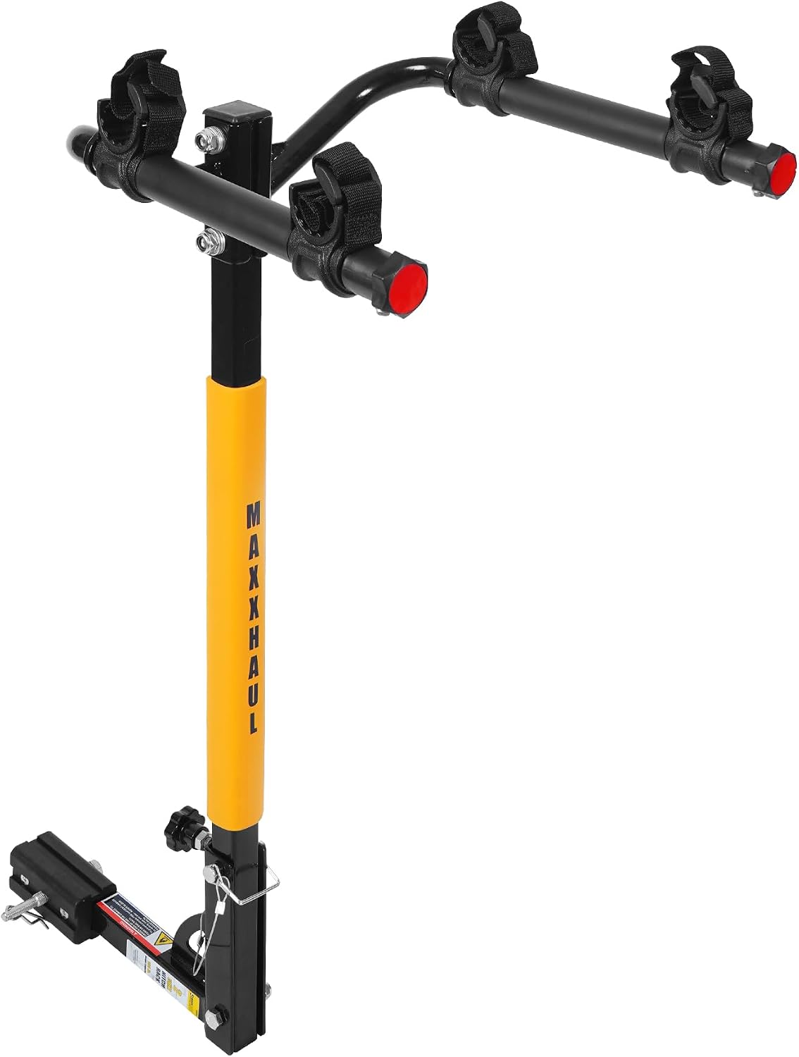 MaxxHaul 50025 Hitch Mount 2-Bike Rack for Cars, Trucks, SUVs, Minivans – Fits 1-1/4" & 2" Hitch Receivers, 100 lb Capacity, Anti-Rattle