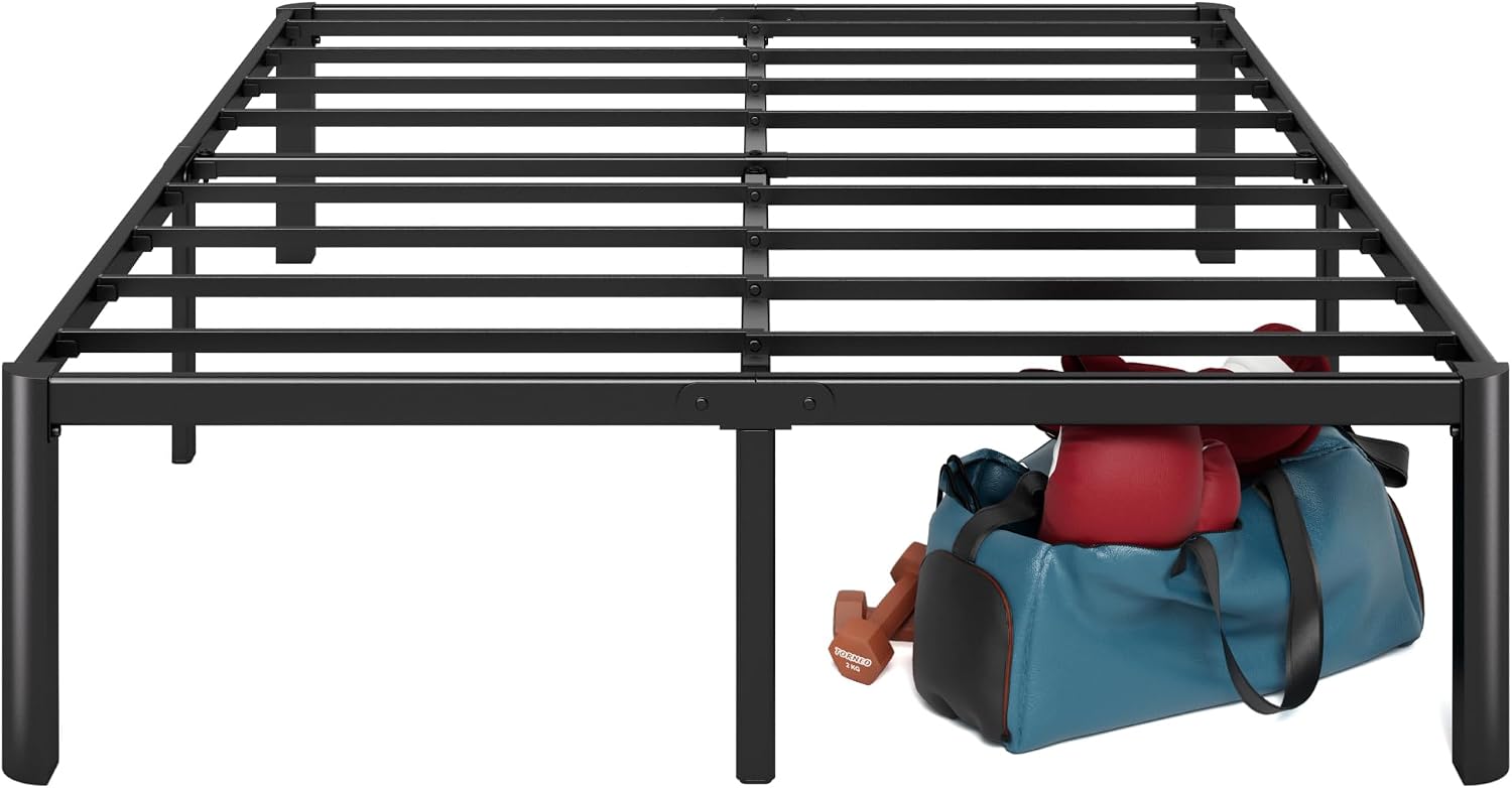 ZINUS Van 16 Inch Metal Platform Bed Frame / Steel Slat Support / No Box Spring Needed / Easy Assembly, Full