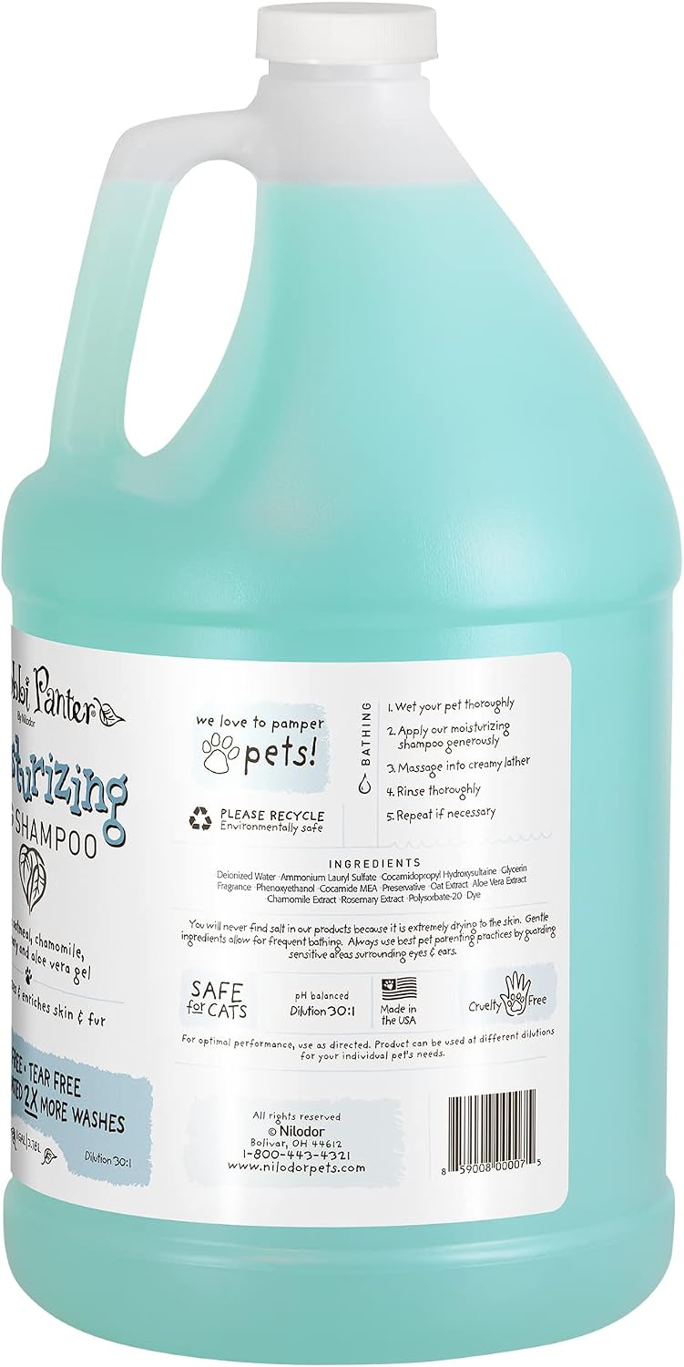 Bobbi Panter Soothing Dog Shampoo Tea Tree, Lavender, Cucumber & Oat Protein – Natural Formula for Sensitive Skin & Irritation Relief, Tear-Free, 30:1 Concentrate, Made in USA, 14 oz