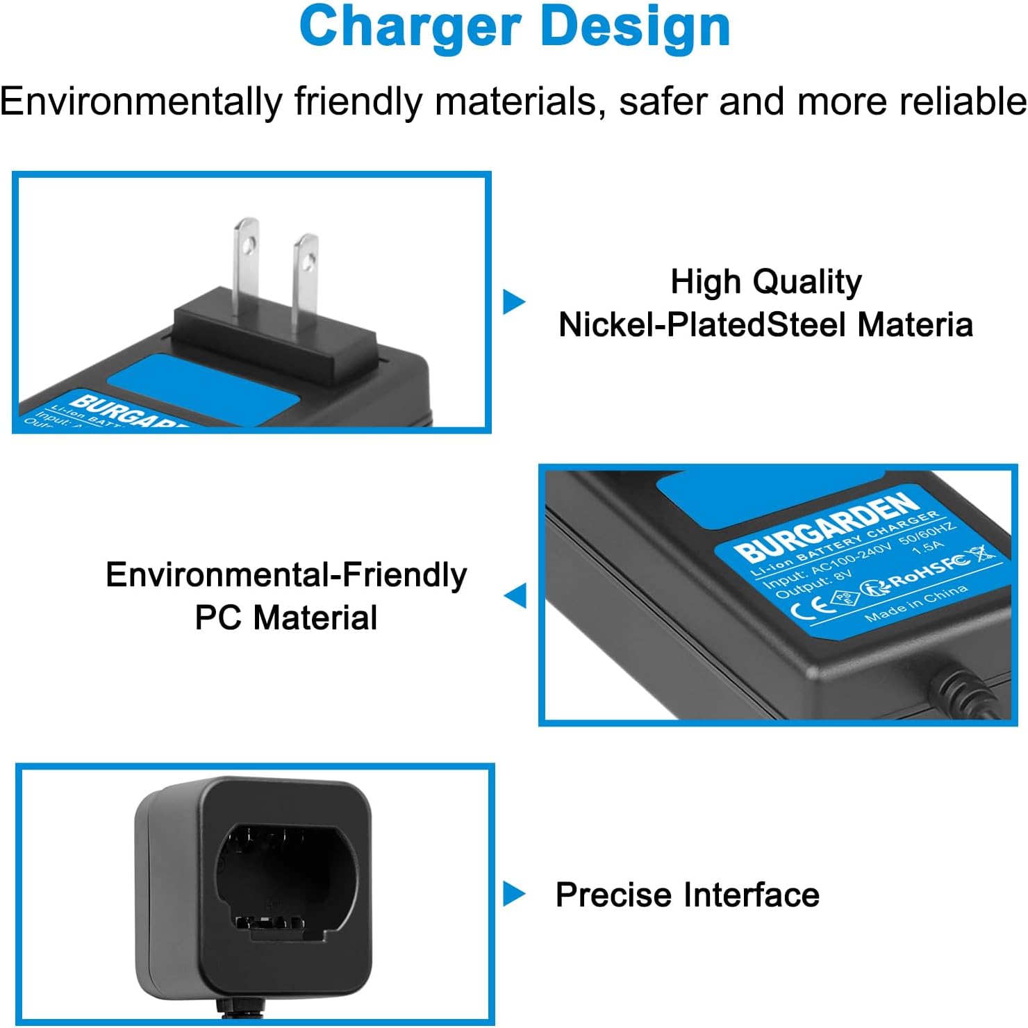 8V Charger Compatible with Dewalt DCB080 DCF680N1 | DW4390 DCF682 DCF680N2 DCF680G2 DCB095 Fit for Dewalt 8v Pod Style Li-Ion Battery