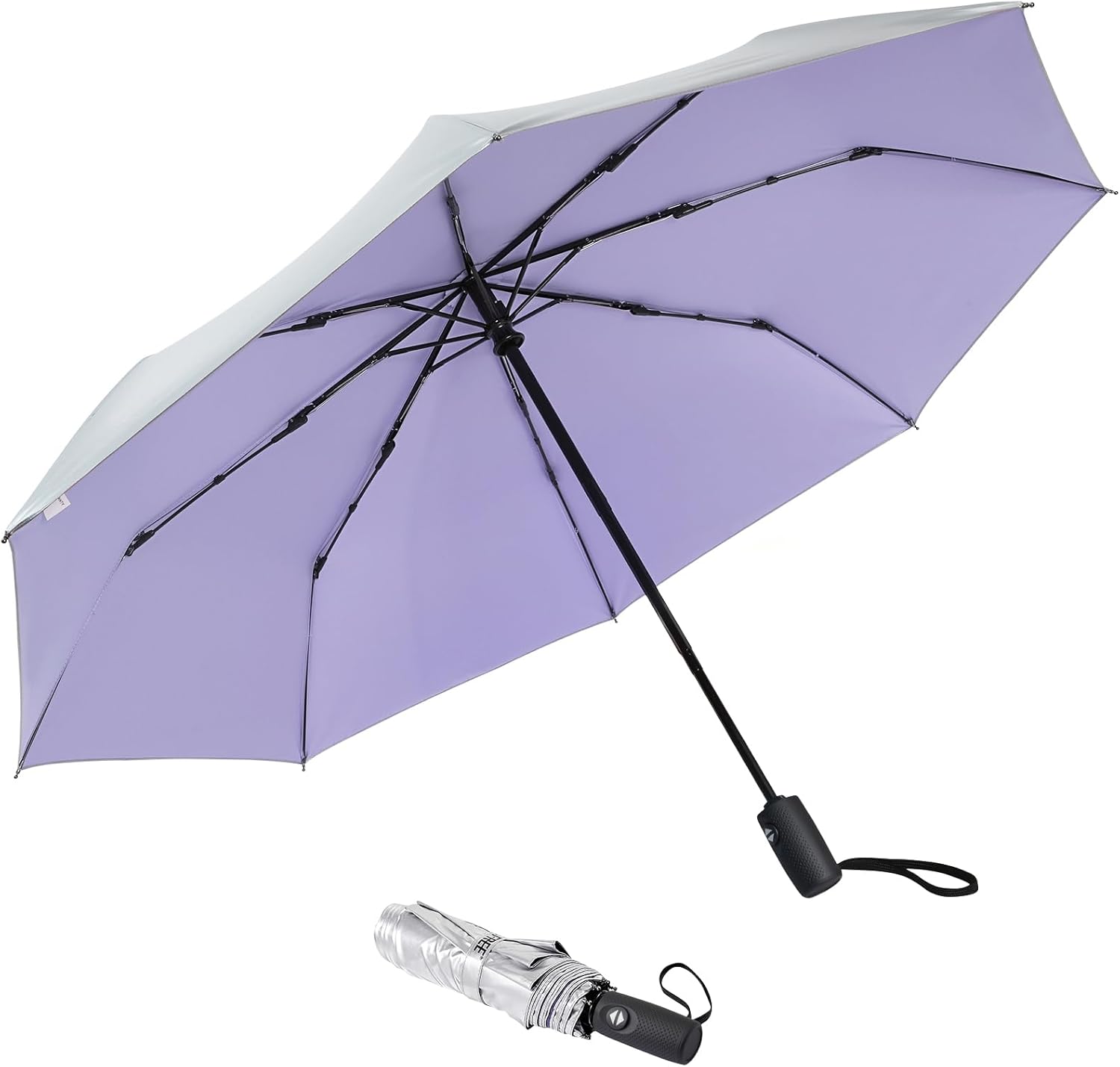 G4Free UPF 50+ UV Protection Travel Umbrella 42/46 Inch Auto Open Close