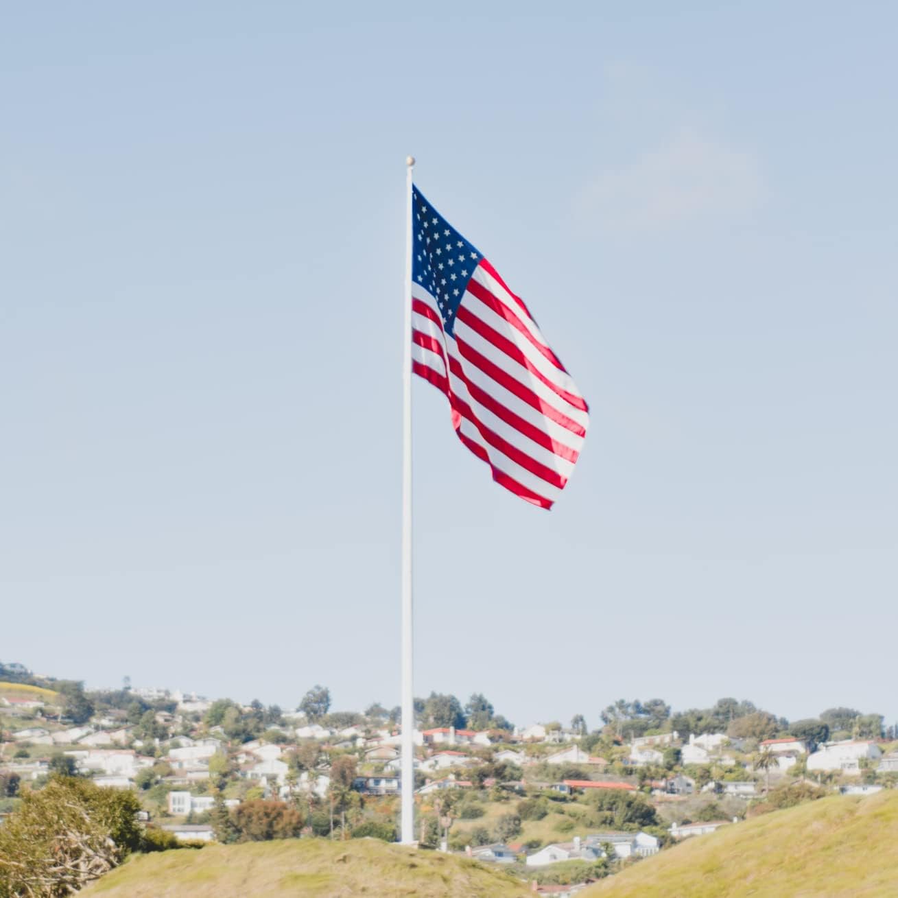 Grace Alley American Flag: 5x8 FT US Flag - 100% Made In USA - Embroidered Stars and Sewn Stripes and Brass Grommets