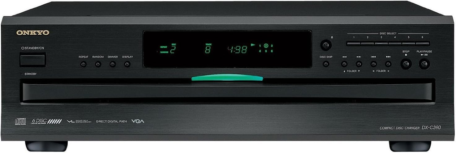 Onkyo DXC390 6 Disc CD Changer,Black