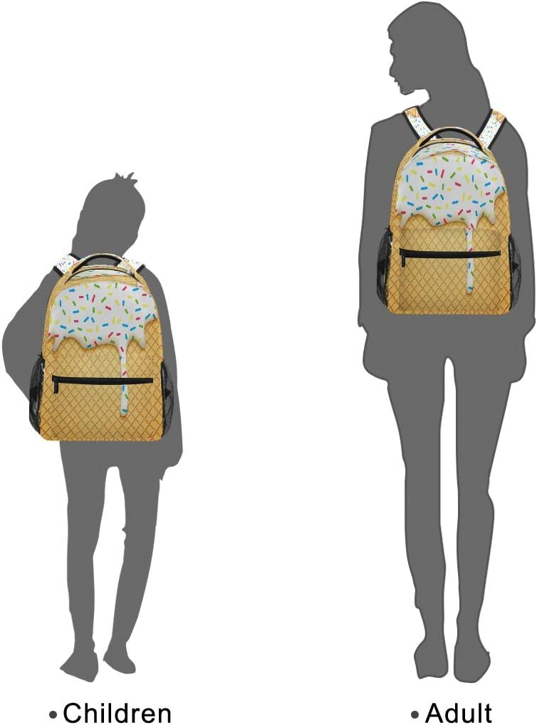 Blueangle Ice Cream Backpack for Girls, Cute School Laptop Backpack