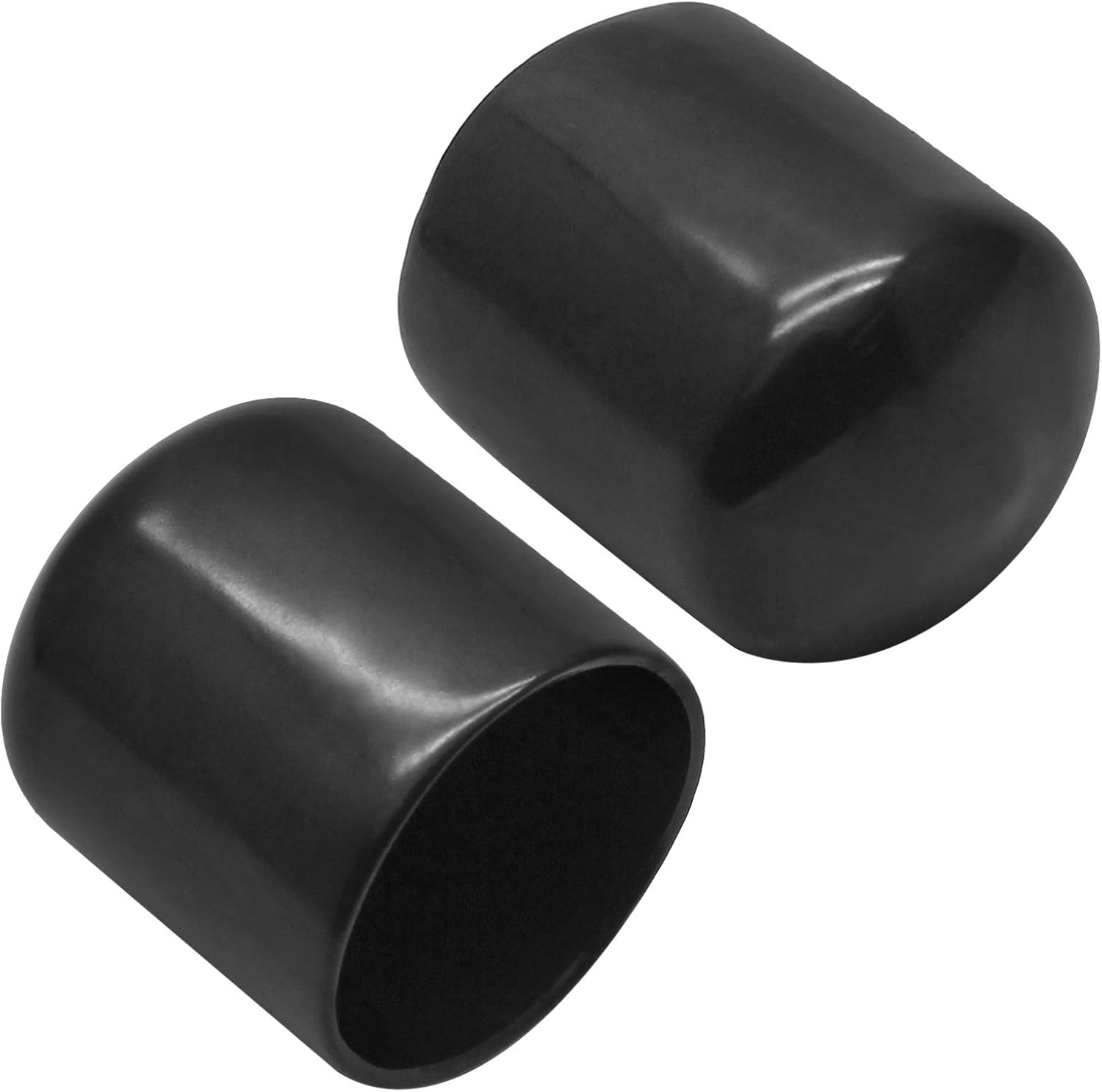 Bonsicoky 12Pcs Round Rubber End Caps 5/8" (16mm) ID, Black