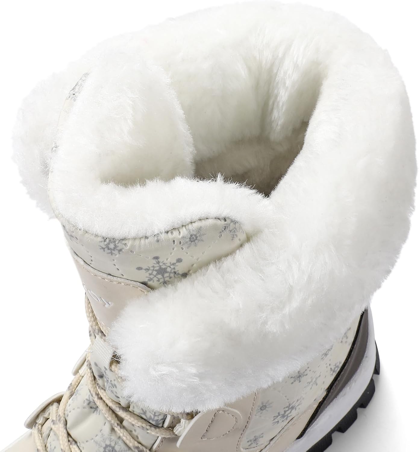 COOJOY Womens Waterproof Winter Snow Boots Warm Shoes Furry Mid Calf Lightweight Walking Hiking Booties