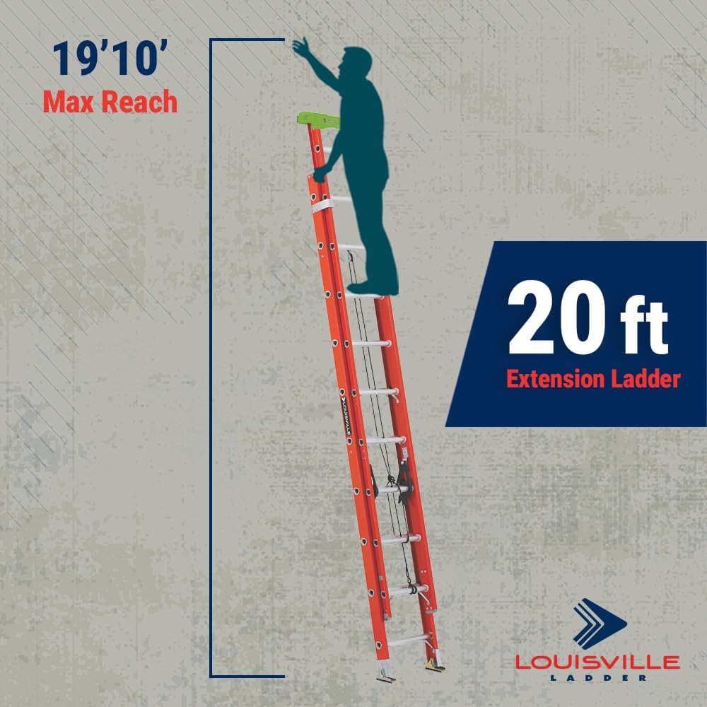 Louisville Ladder 12-Foot Fiberglass Step Ladder, 375-Pound Load Capacity, Type IAA, FS1312HD