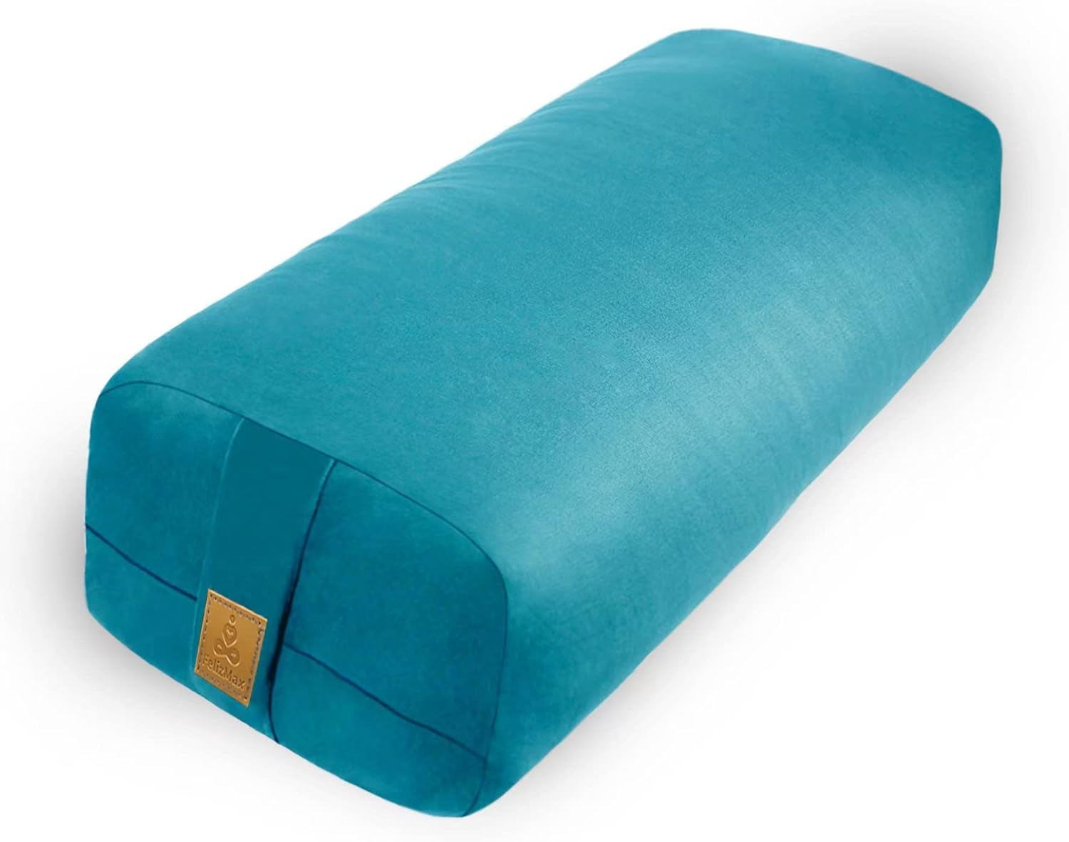 Yoga Bolster Pillow 26x10.5x5.5in Rectangular Meditation Cushion for Massage and Back Support, Breathable Cotton Fill, Zippered Organic Cotton Cover