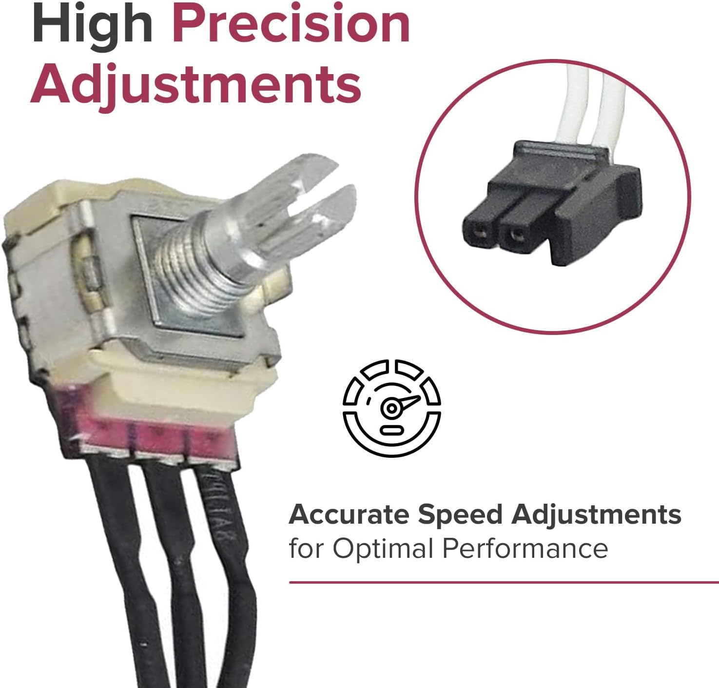 Speed Pot with Harness for Go-Go & Pride Mobility Scooters -Replacement Speed Potentiometer Dial for GOGO Elite Traveller, Ultra