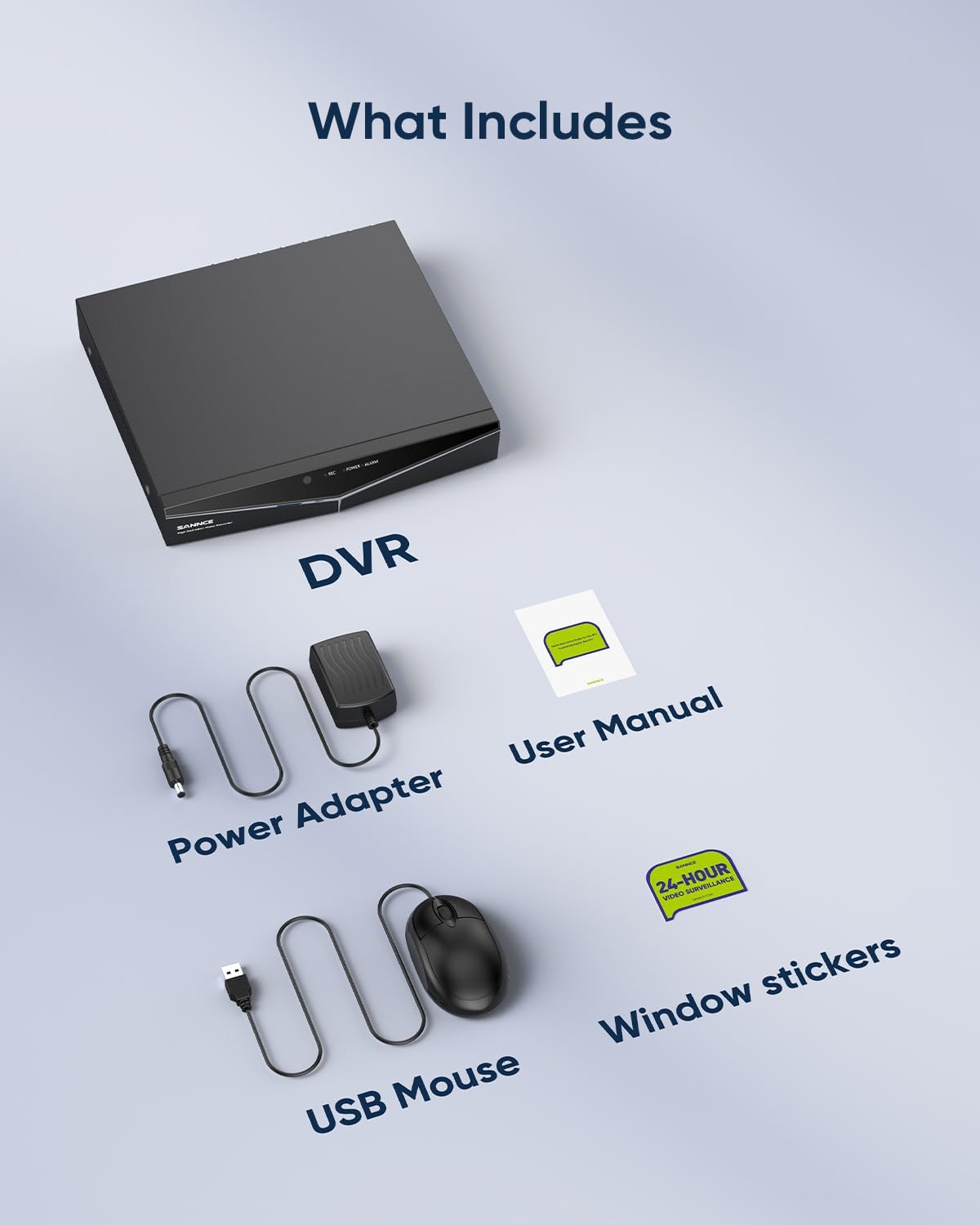 SANNCE 16CH 1080P DVR Recorder with Email Alert and Motion Detect Function, 1080P HDMI Ouput, NO HDD and Camera Included