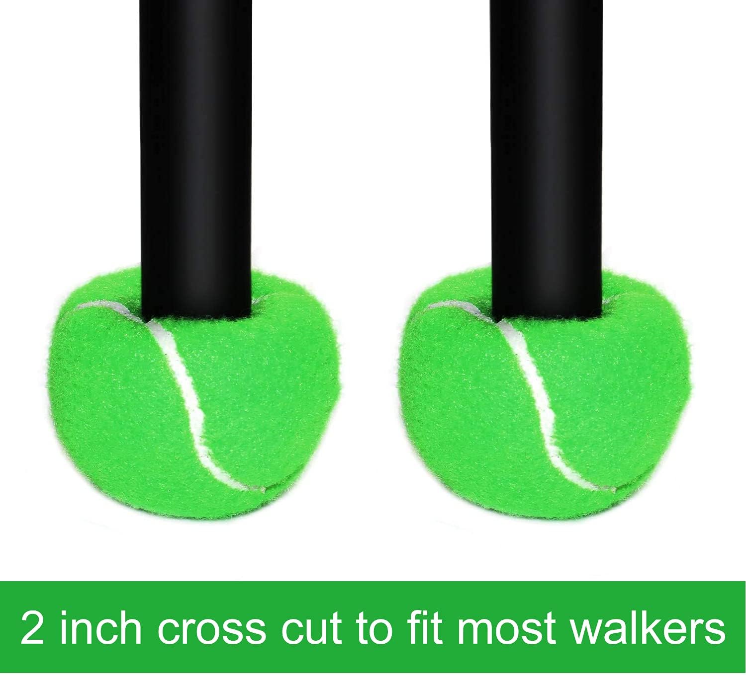 URBEST Walker Tennis Balls 4pcs Precut Heavy Duty Tennis Balls for Walkers