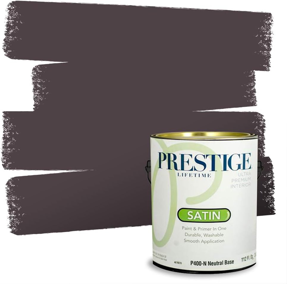 PRESTIGE Paints Exterior Paint and Primer In One, 1-Gallon, Satin, Comparable Match of Sherwin Williams* Ash Violet*
