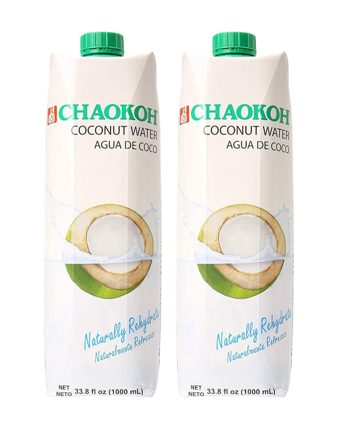 Chaokoh Agua de Coco - Coconut Water (2 Pack, Total of 67.6fl.oz)
