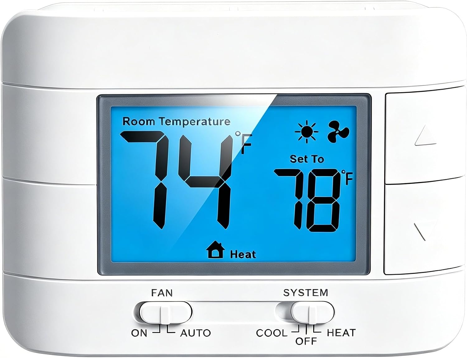 Aowel 1 Heat/ 1 Cool Non-Programmable Thermostat for Conventional System
