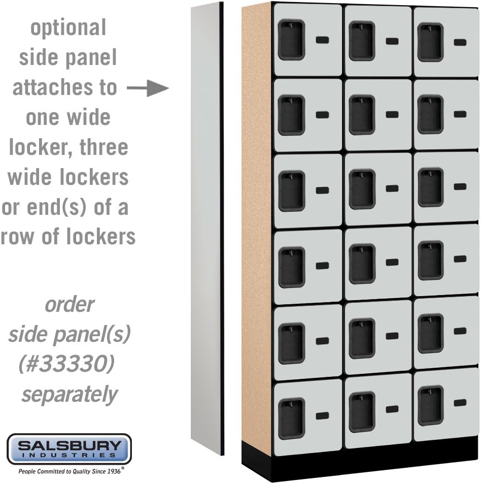 Salsbury Industries 36365MAH Six Tier Box Style Designer Wood Locker, 6' 3" x 15", Mahogany