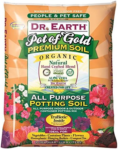 Dr. Earth Gold Premium Potting Soil, 8 Quart, Natural