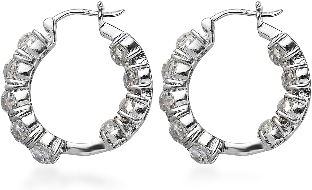 Cubic Zirconia Earrings in Stainless Steel