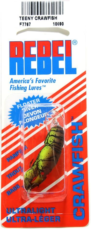 Rebel Lures Original Realistic Crawfish Crankbait Fishing Lure