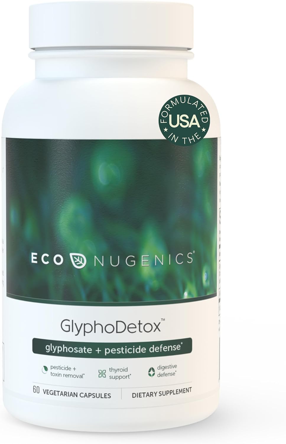 EcoNugenics GlyphoDetox Supplement – Detox Cleanse to Safely Remove Glyphosate Pesticides & Agricultural Toxins