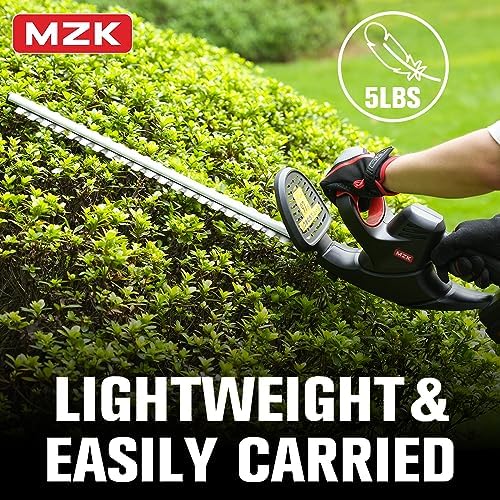 MZK 20V 22-Inch Cordless Hedge Trimmer with 2 x 4Ah Batteries