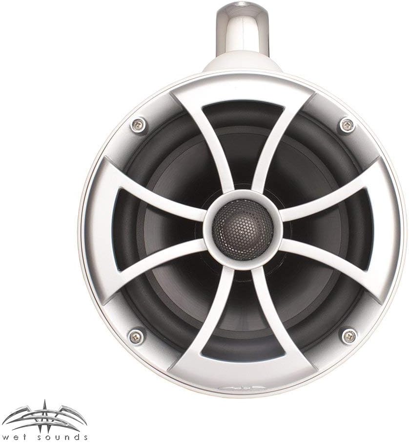 Wet Sounds 2 ICON 8" White Fixed Clamp Tower Speakers- Pair White (Renewed)