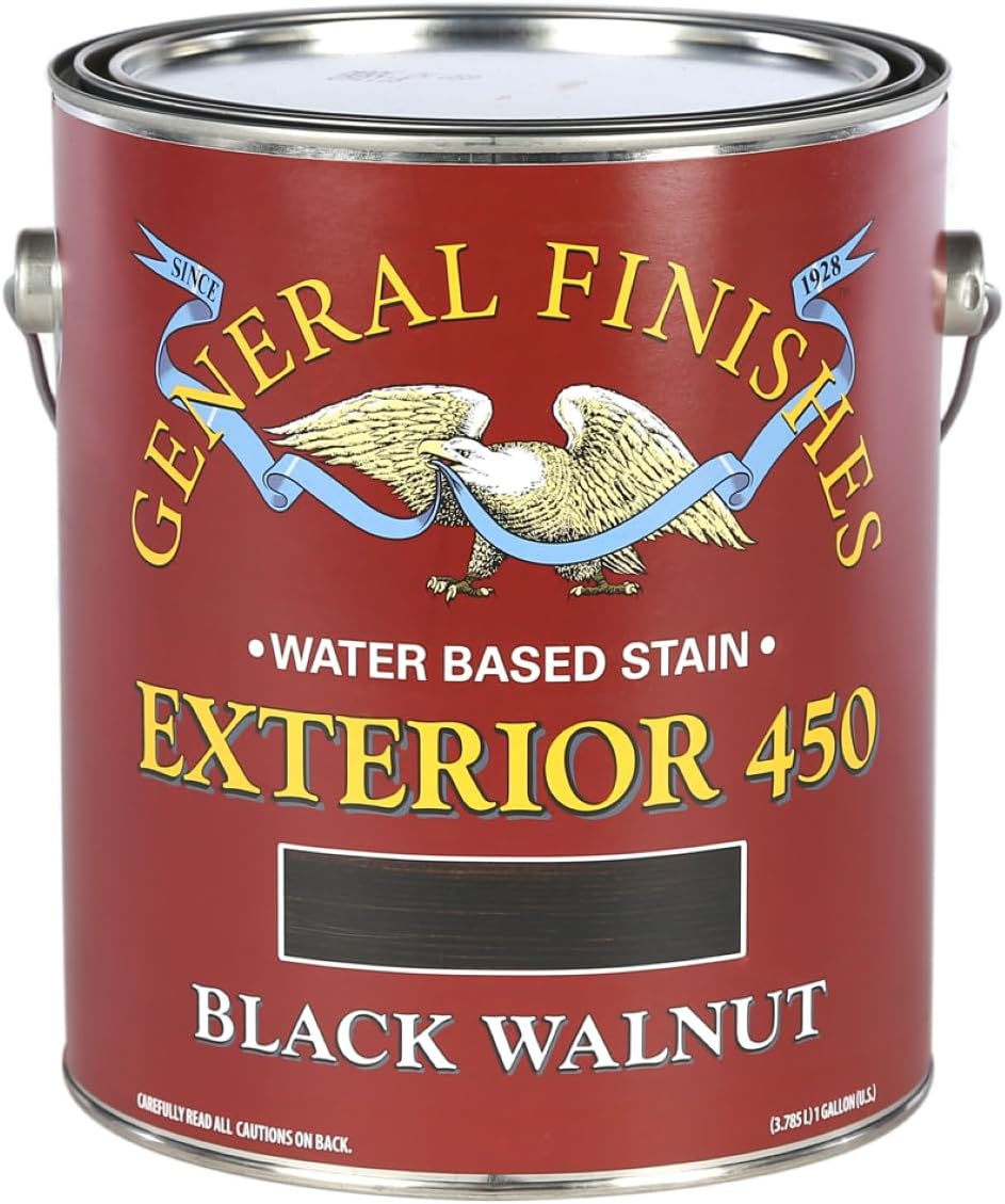 General Finishes Exterior 450 Water Based Wood Stain, 1 Quart, Cedar