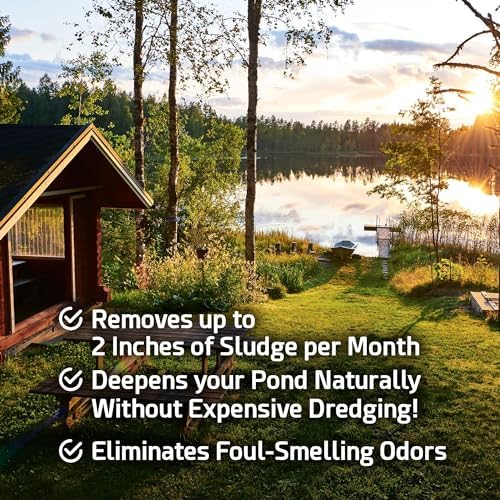 Pond Sludge Remover – 5 Pounds Beneficial Pond Bacteria & Enzyme Treatment - 100% Natural Muck Digester – Safe for All Aquatic Life and