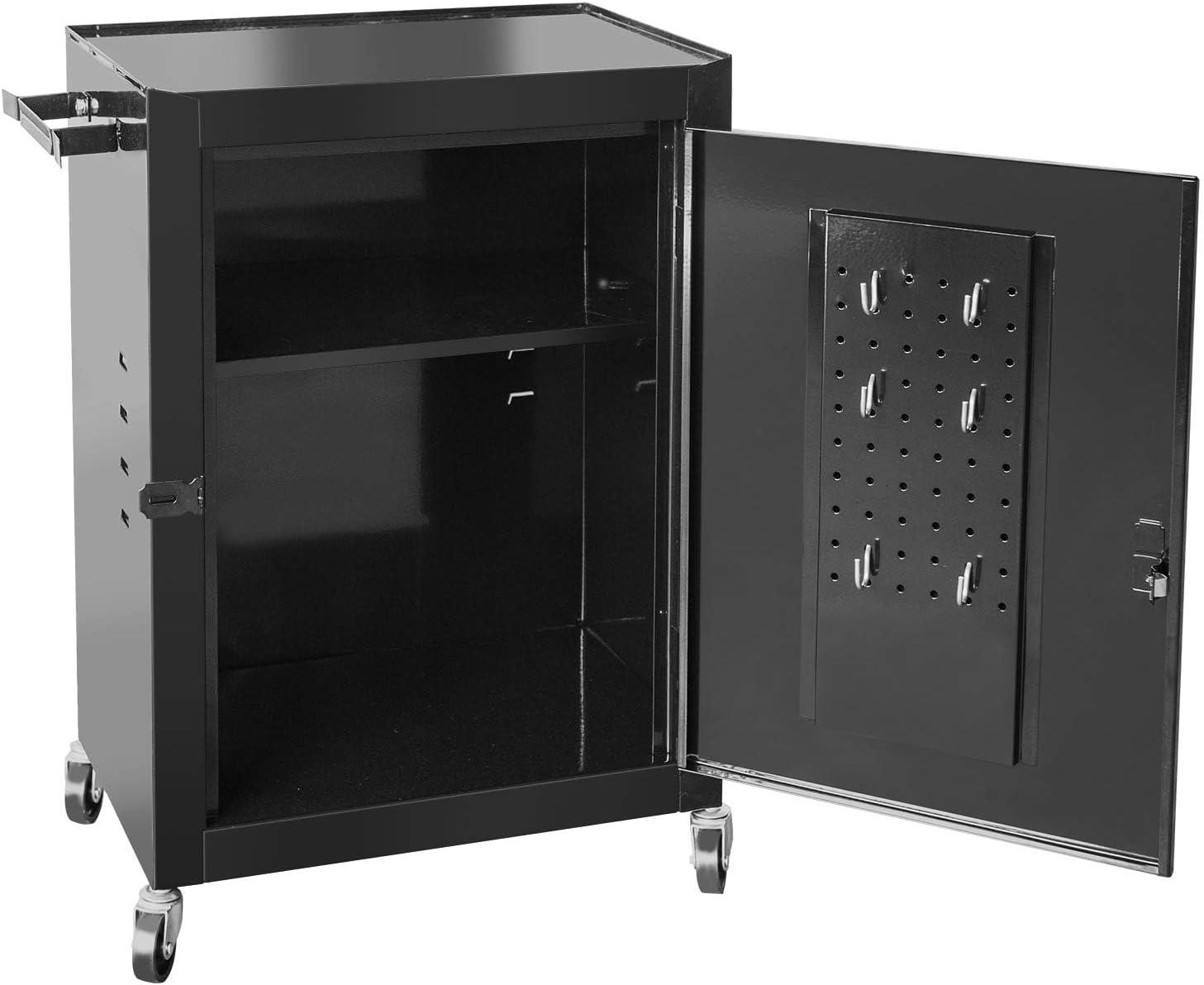 Road DAWG ATBT1204D-BLACK Torin Rolling Garage Workshop Tool Organizer: Detachable 4 Drawer Tool Chest with Large Storage Cabinet and Adjustable Shelf