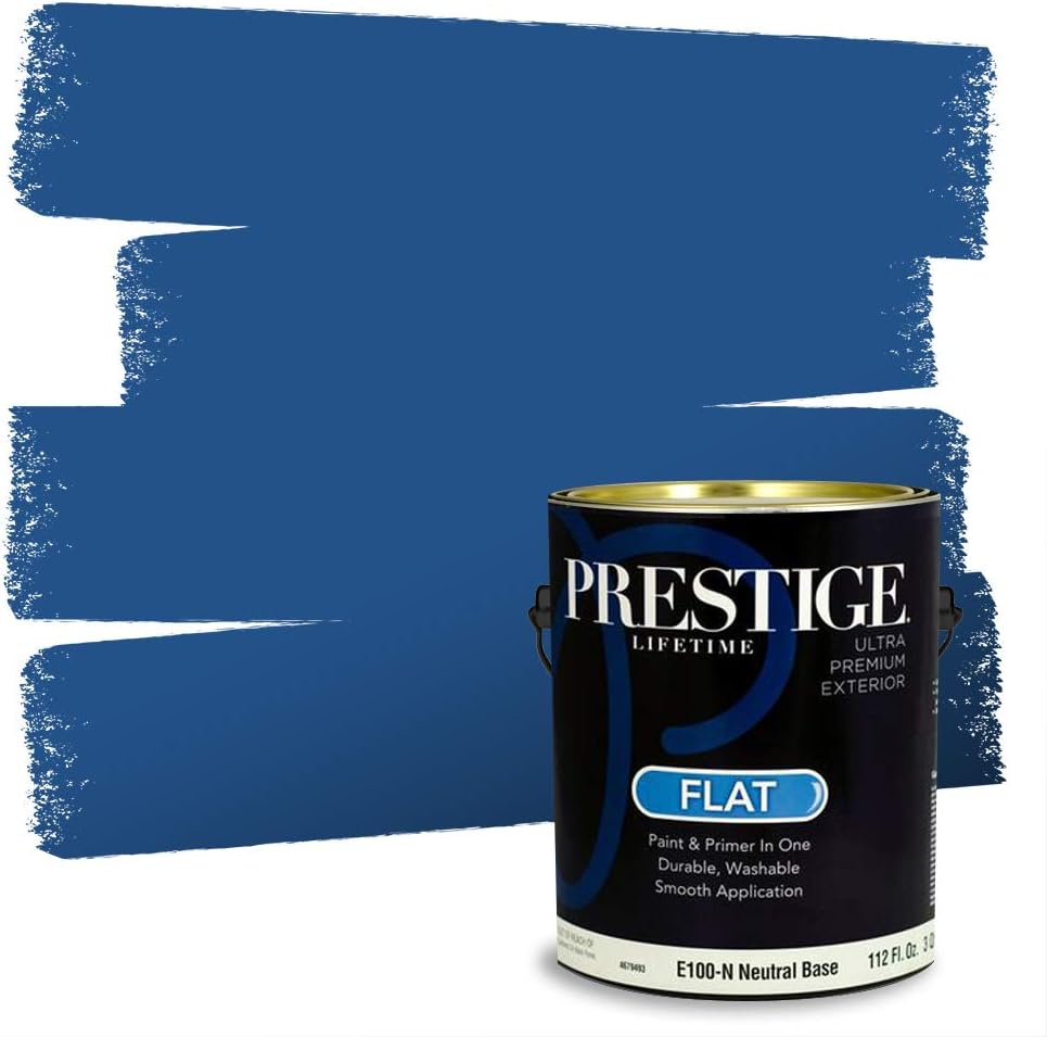 PRESTIGE Paints Exterior Paint and Primer In One, 1-Gallon, Satin, Comparable Match of Sherwin Williams* Blueblood*
