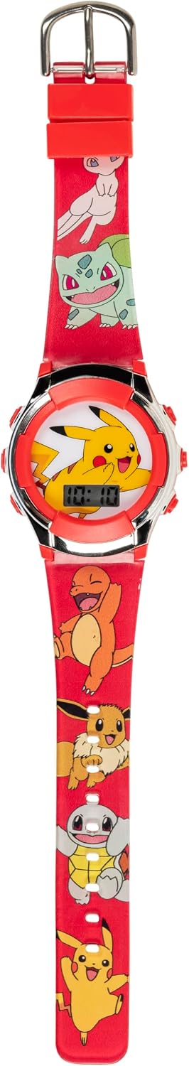 Accutime Kids Pokemon Digital LCD Quartz Watch for Boys, Girls, and Adults All Ages