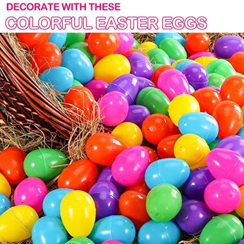 YEAHBEER 288 Easter Eggs -2.36" Bright Colors Plastic Easter Eggs Empty for Easter Hunt, Easter Basket Stuffers, Party Favor, Classroom Prize Supplies