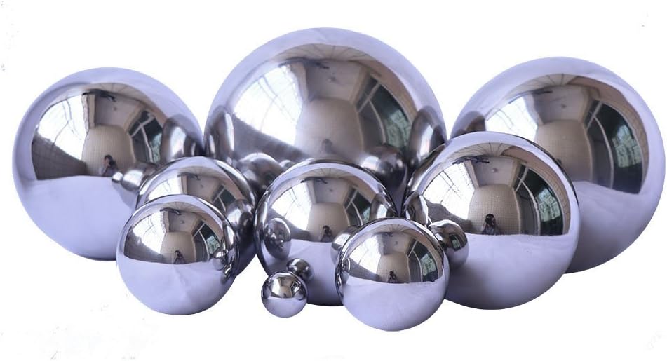 Stainless Steel Gazing Ball for Homes and Gardens Ornament, Hollow Ball Mirror Polished Shiny Sphere, Pack of 5 (2 Inch)