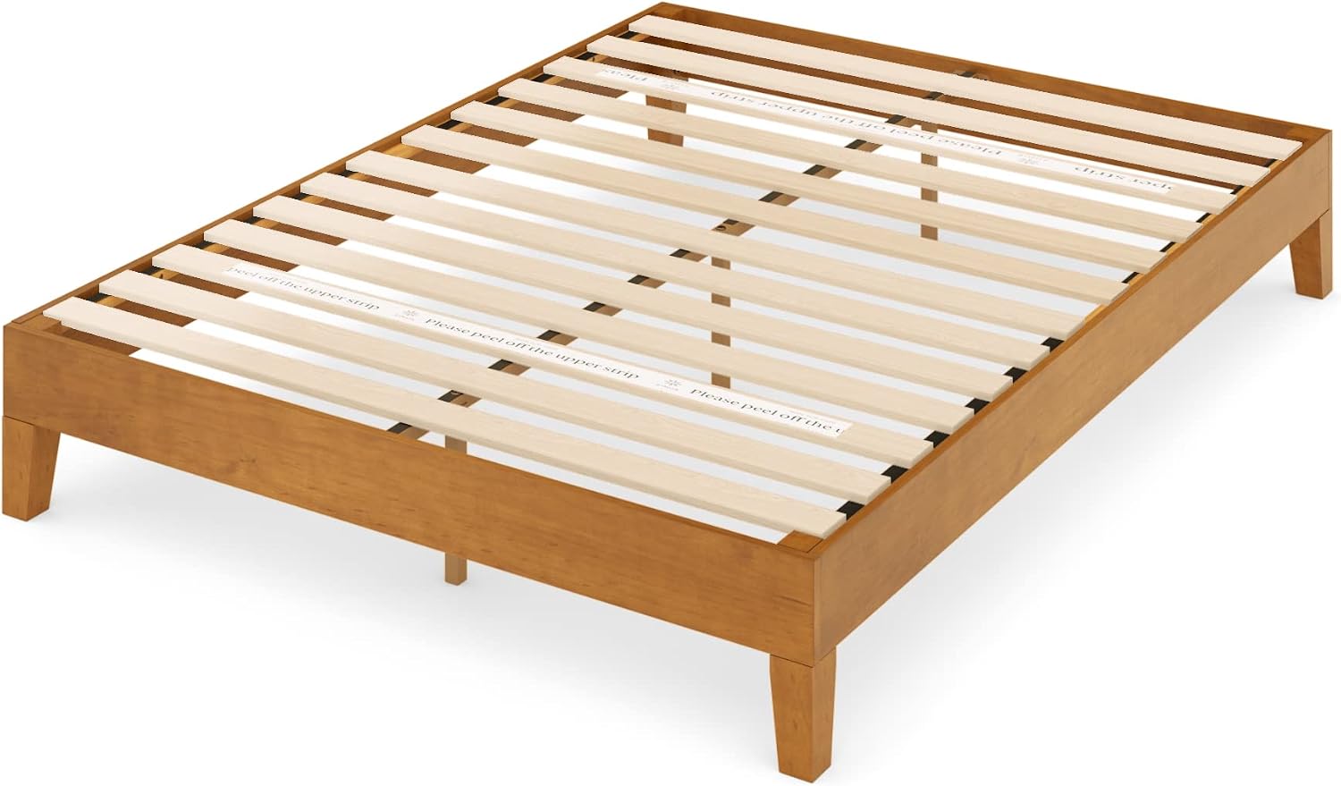 ZINUS Vivek Deluxe Wood Platform Bed Frame with Headboard, Wood Slat Support, No Box Spring Needed, Easy Assembly, Queen | Slatted Headboard, Wood Slat Support, No Box Spring Needed, Contemporary Design, Easy Assembly