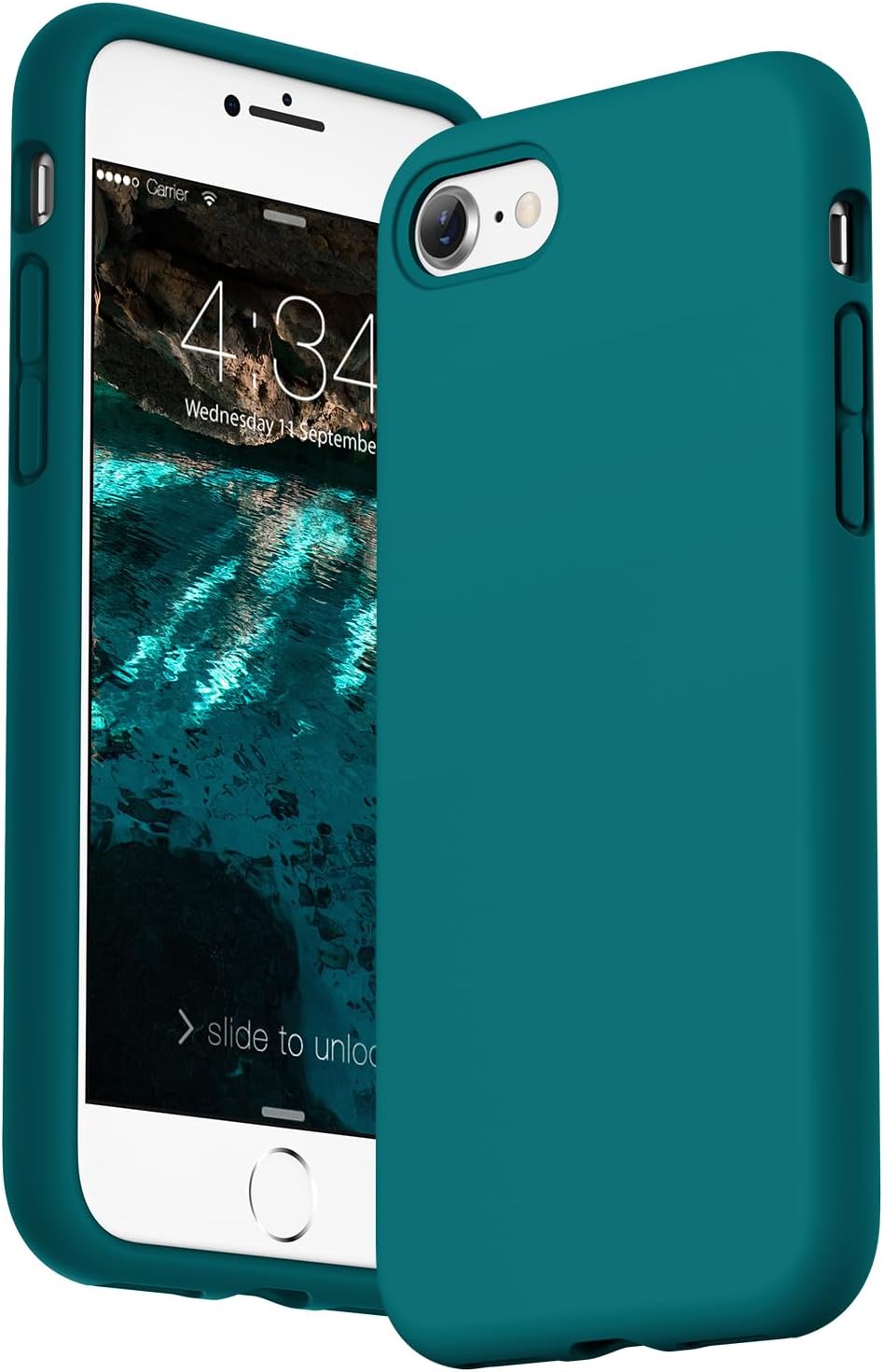 SURPHY Designed for iPhone SE Case, iPhone 8 Case, iPhone 7 Case, Liquid Silicone Phone Case for iPhone se 3rd 2nd SE 2022 SE 2020, Blue