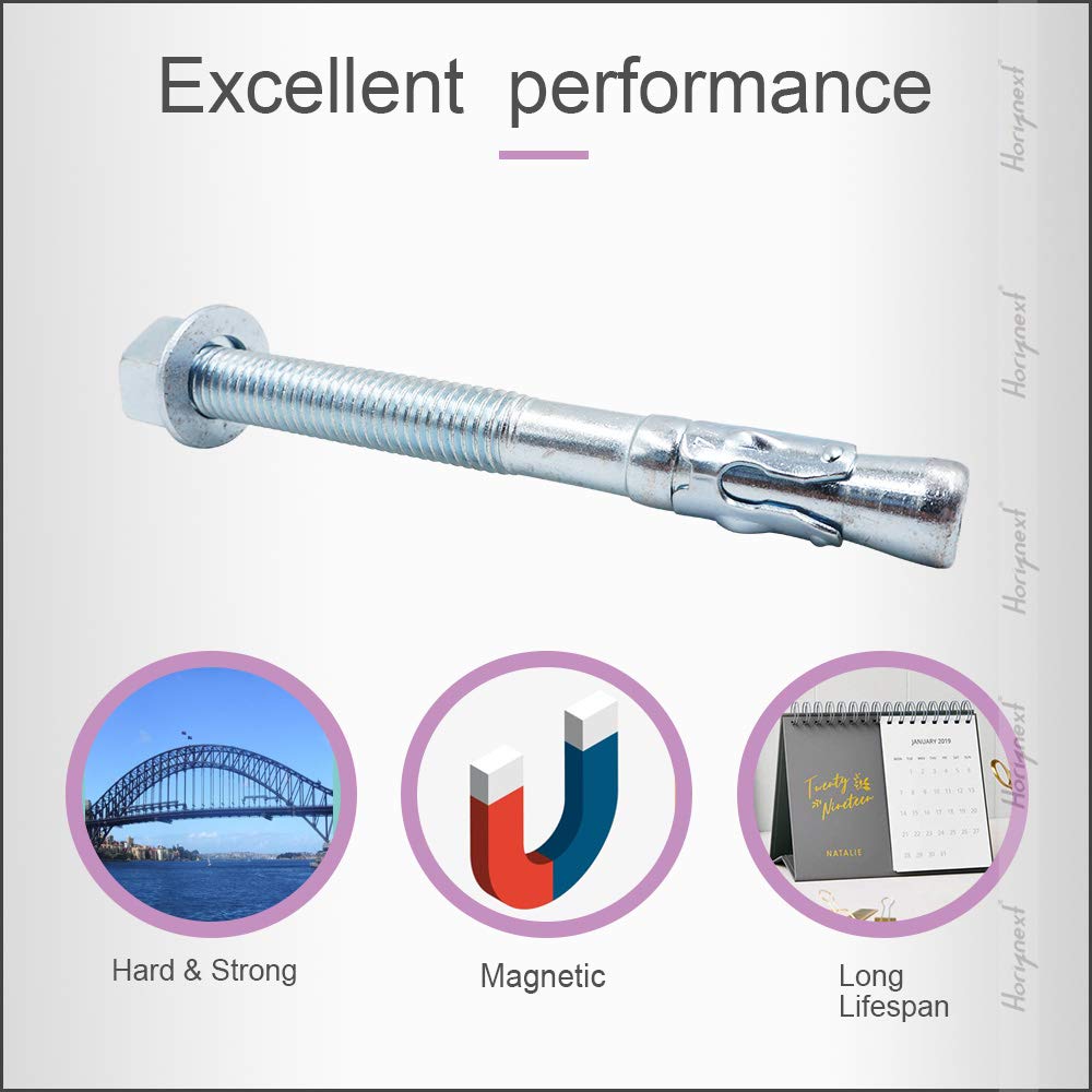 3/8 Concrete Anchors, Concrete Wall Anchors, Metal Wedge Bolts