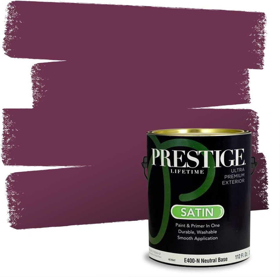 PRESTIGE E500-P-SW6303 Exterior Paint and Primer in One, 1-Gallon, Semi-Gloss, Comparable Match of Sherwin Williams Rose Colored, 1 Gallon, SW17-Rose
