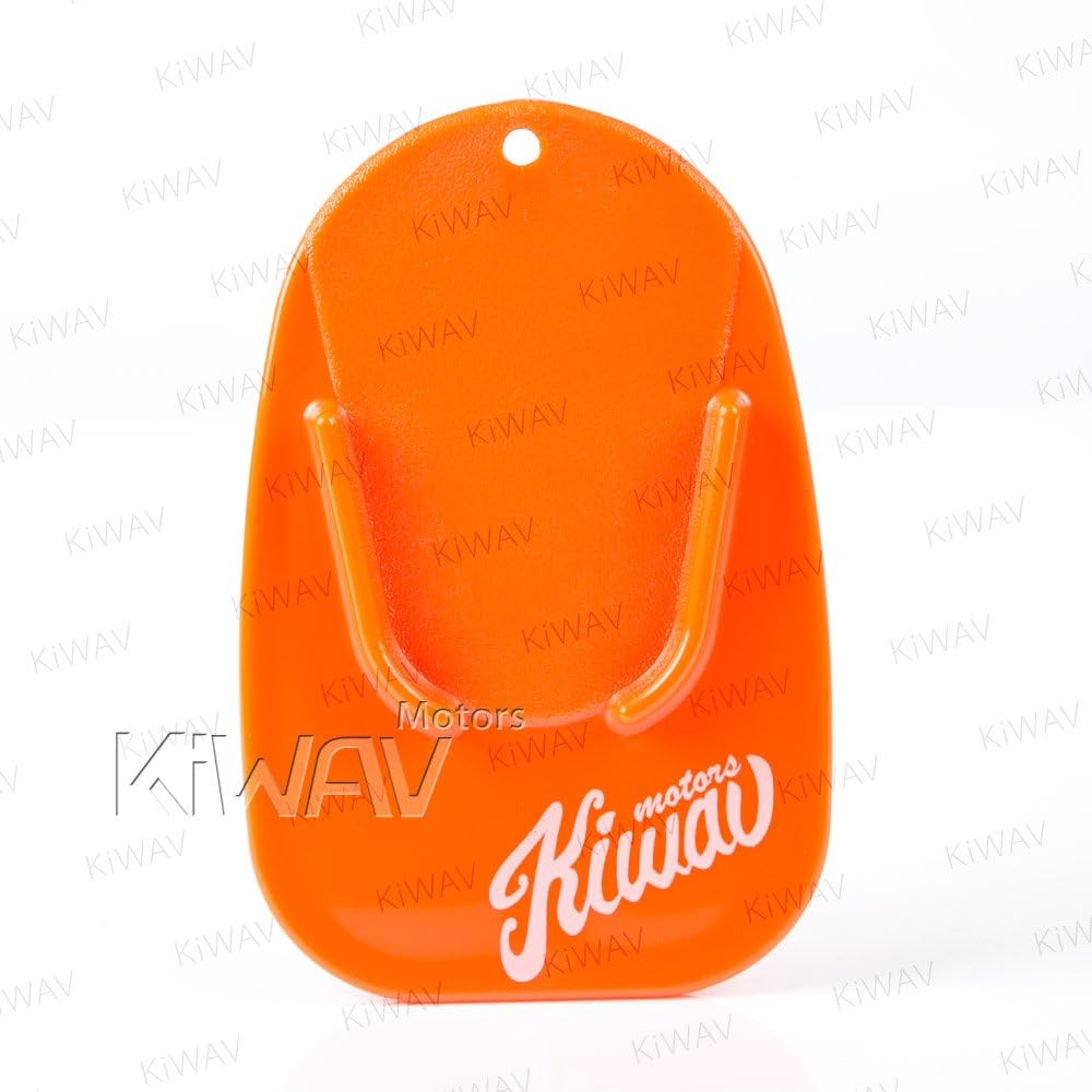 KiWAV Motorcycle Kickstand Pad Plate Support Accessory - Black - Soft Ground, Grass, Hot Pavement, Outdoor Parking, Anti Sinking