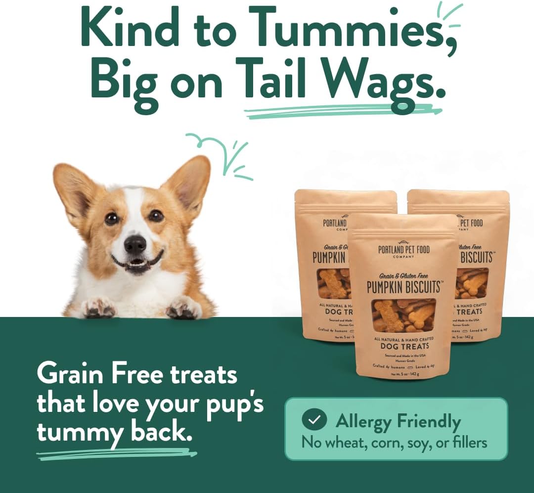 Portland Pet Food Dog Treats Variety, Healthy, Grain-Free Biscuits, 3 Pack