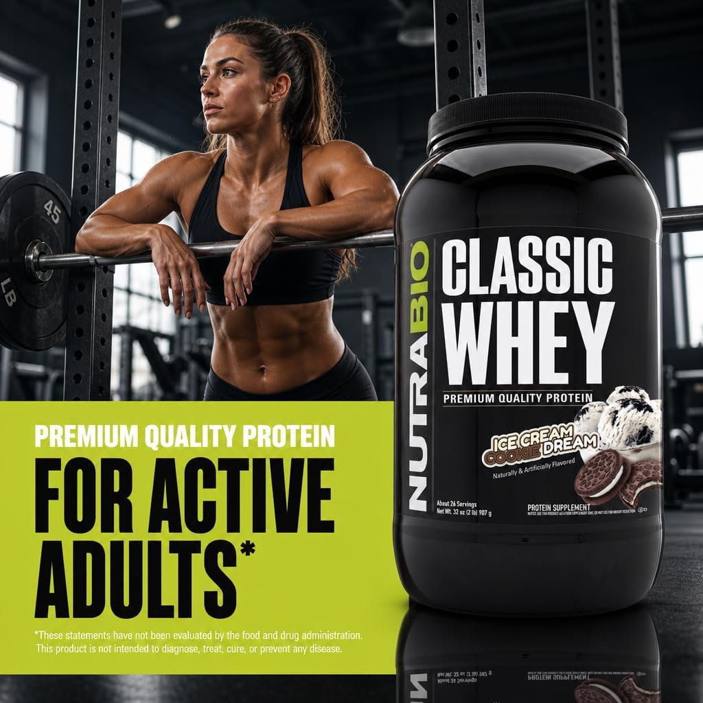 NutraBio Classic Whey Protein Powder- 25G of Protein Per Scoop - No Fillers, Artificial Colors, Preservatives - Chocolate Milkshake, 2 Pounds