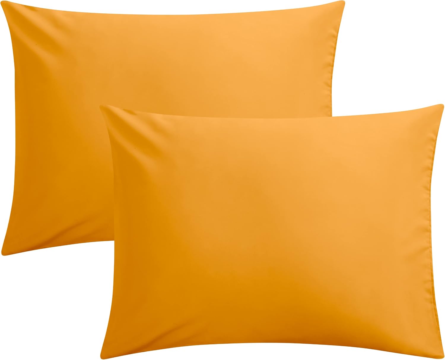 FLXXIE 2-Pack Microfiber Standard Pillow Cases, Envelope Style, White