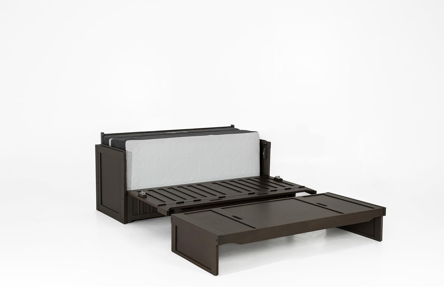 NIGHT & DAY Furniture Murphy Cube Cabinet Bed Pre-Assembled (Cherry, Queen) | Pre-Assembled
