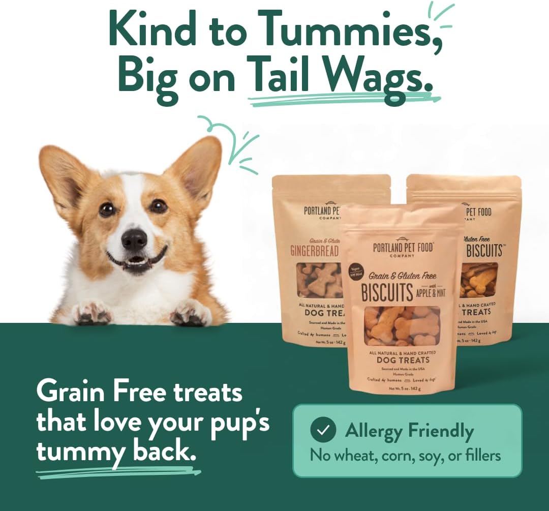 Portland Pet Food Dog Treats Variety, Healthy, Grain-Free Biscuits, 3 Pack