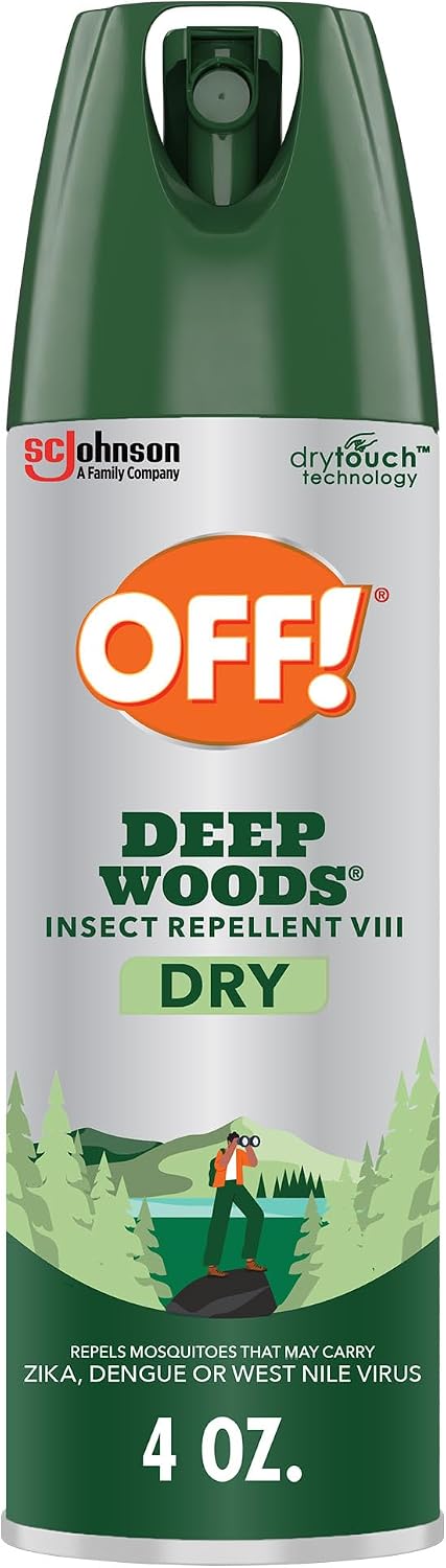 OFF! Deep Woods Insect Repellent Aerosol, Dry, Non-Greasy Formula, Bug Spray with Long Lasting Protection from Mosquitoes and Ticks, 4 Oz, (Pack of 2)