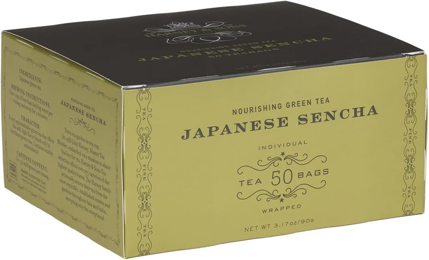 Harney & Sons Japanese Sencha Green Tea, 50 Tea Bags | Japanese Sencha green tea with a light, delicate flavor. Contains caffeine.