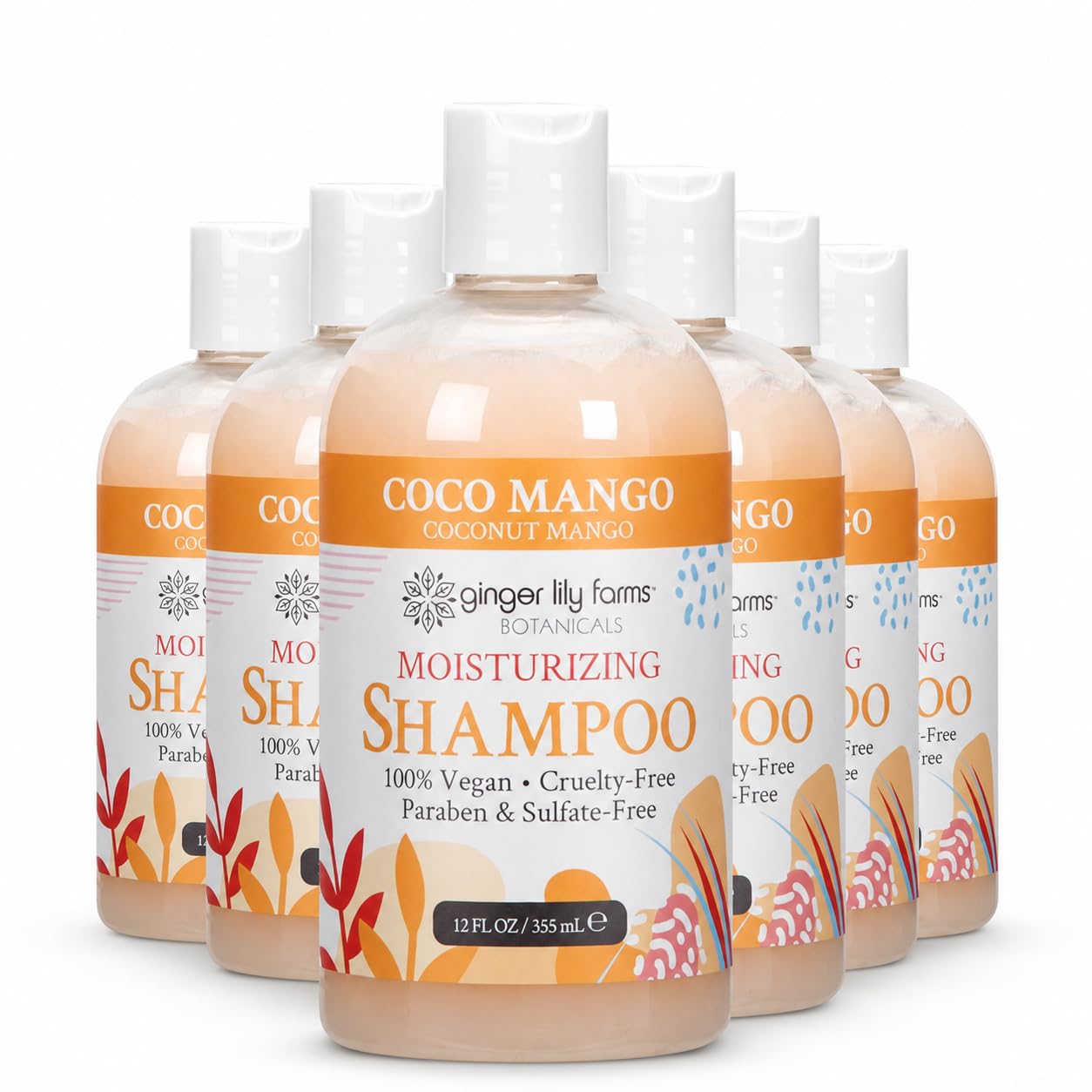 Ginger Lily Farms Botanicals Moisturizing Shampoo for All Hair Types, Coco Mango, 100% Vegan & Cruelty-Free, Coconut Mango Scent, 1 Gallon (128 fl oz) Refill | for Hands, Body & Hair, Moisturizing Wash, Salon Wash, Spa Cleanser, Salon & Spa Essentials, M…