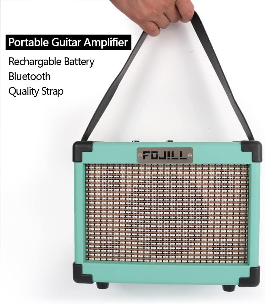 Fojill HSS Pickup 39 Inch Full Size Electric Guitar Kit Set Beginner Starter Combo Package Bundle 10W Battery Power Bluetooth Amplifier Amp Bag, Picks